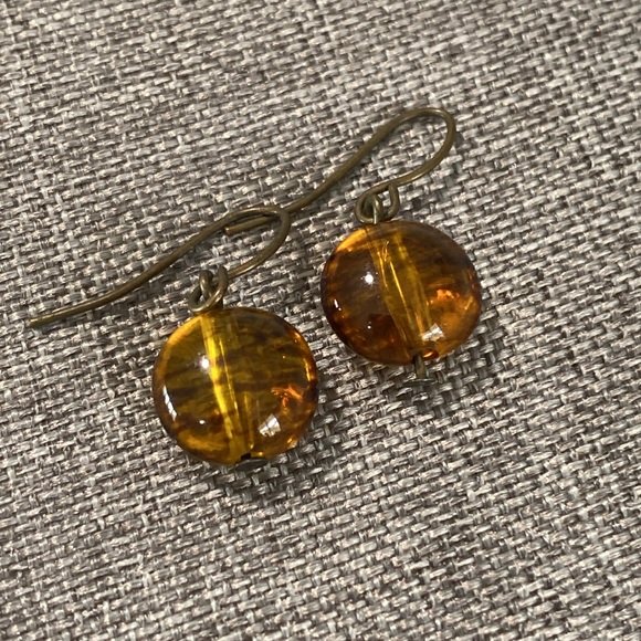 Vintage ‘Amber’ Necklace & Earrings - Picture 4 of 5